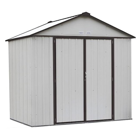 Arrow Arrow EZ8772HVCRCC 8 x 7 High Gable 72 in. Walls Ezee Storage Shed Kit; Cream & Charcoal EZ8772HVCRCC